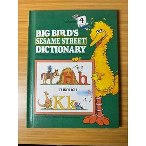 Big Birds‎ Sesame Street Dictionary Volume 4 Hardcover ABC Book Ages 3 8